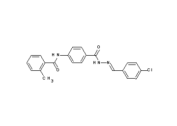 N-(4-{[2-(4-chlorobenzylidene)hydrazino]carbonyl}phenyl)-2-methylbenzamide - Click Image to Close