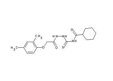 N-({2-[(2,4-dimethylphenoxy)acetyl]hydrazino}carbonothioyl)cyclohexanecarboxamide - Click Image to Close