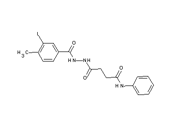 4-[2-(3-iodo-4-methylbenzoyl)hydrazino]-4-oxo-N-phenylbutanamide - Click Image to Close