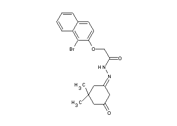 2-[(1-bromo-2-naphthyl)oxy]-N'-(3,3-dimethyl-5-oxocyclohexylidene)acetohydrazide - Click Image to Close