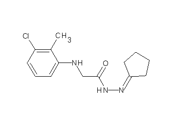 2-[(3-chloro-2-methylphenyl)amino]-N'-cyclopentylideneacetohydrazide (non-preferred name) - Click Image to Close