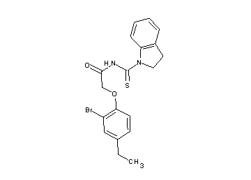 2-(2-bromo-4-ethylphenoxy)-N-(2,3-dihydro-1H-indol-1-ylcarbonothioyl)acetamide - Click Image to Close