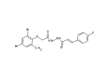 N'-[(2,4-dibromo-6-methylphenoxy)acetyl]-3-(4-fluorophenyl)acrylohydrazide - Click Image to Close
