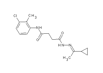 N-(3-chloro-2-methylphenyl)-4-[2-(1-cyclopropylethylidene)hydrazino]-4-oxobutanamide - Click Image to Close