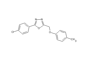 2-(4-chlorophenyl)-5-[(4-methylphenoxy)methyl]-1,3,4-oxadiazole - Click Image to Close