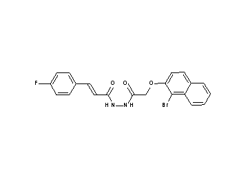 N'-{[(1-bromo-2-naphthyl)oxy]acetyl}-3-(4-fluorophenyl)acrylohydrazide