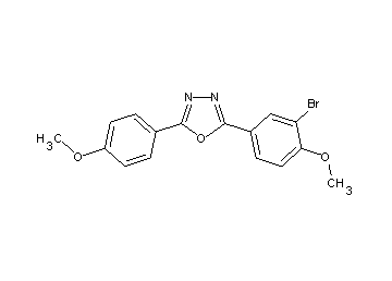 2-(3-bromo-4-methoxyphenyl)-5-(4-methoxyphenyl)-1,3,4-oxadiazole - Click Image to Close