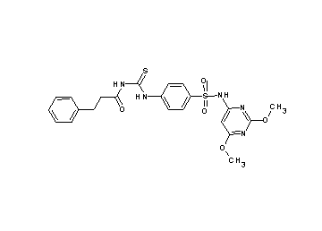 N-{[(4-{[(2,6-dimethoxy-4-pyrimidinyl)amino]sulfonyl}phenyl)amino]carbonothioyl}-3-phenylpropanamide
