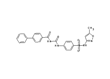N-{[(4-{[(5-methyl-3-isoxazolyl)amino]sulfonyl}phenyl)amino]carbonothioyl}-4-biphenylcarboxamide