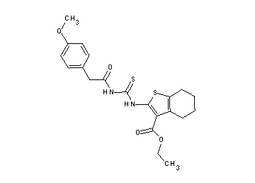 ethyl 2-[({[(4-methoxyphenyl)acetyl]amino}carbonothioyl)amino]-4,5,6,7-tetrahydro-1-benzothiophene-3-carboxylate