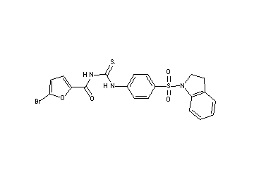 5-bromo-N-({[4-(2,3-dihydro-1H-indol-1-ylsulfonyl)phenyl]amino}carbonothioyl)-2-furamide - Click Image to Close