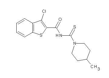 3-chloro-N-[(4-methyl-1-piperidinyl)carbonothioyl]-1-benzothiophene-2-carboxamide
