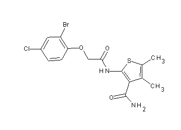 2-{[(2-bromo-4-chlorophenoxy)acetyl]amino}-4,5-dimethyl-3-thiophenecarboxamide - Click Image to Close