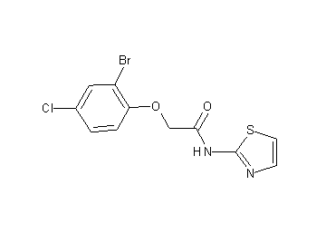 2-(2-bromo-4-chlorophenoxy)-N-1,3-thiazol-2-ylacetamide - Click Image to Close