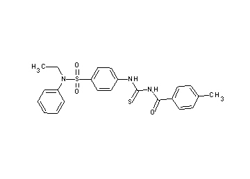 N-{[(4-{[ethyl(phenyl)amino]sulfonyl}phenyl)amino]carbonothioyl}-4-methylbenzamide