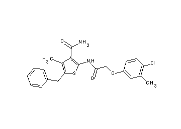 5-benzyl-2-{[(4-chloro-3-methylphenoxy)acetyl]amino}-4-methyl-3-thiophenecarboxamide - Click Image to Close