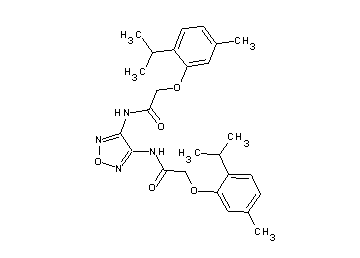 N,N'-1,2,5-oxadiazole-3,4-diylbis[2-(2-isopropyl-5-methylphenoxy)acetamide]