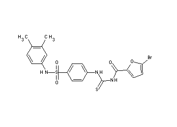 5-bromo-N-{[(4-{[(3,4-dimethylphenyl)amino]sulfonyl}phenyl)amino]carbonothioyl}-2-furamide