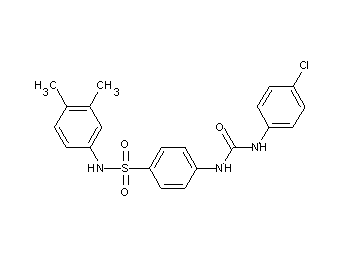 4-({[(4-chlorophenyl)amino]carbonyl}amino)-N-(3,4-dimethylphenyl)benzenesulfonamide
