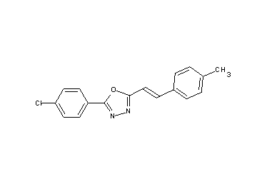2-(4-chlorophenyl)-5-[2-(4-methylphenyl)vinyl]-1,3,4-oxadiazole - Click Image to Close