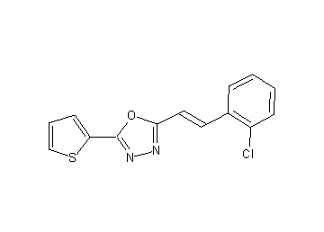 2-[2-(2-chlorophenyl)vinyl]-5-(2-thienyl)-1,3,4-oxadiazole - Click Image to Close