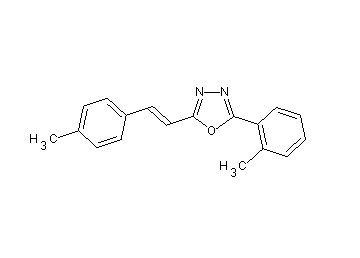 2-(2-methylphenyl)-5-[2-(4-methylphenyl)vinyl]-1,3,4-oxadiazole - Click Image to Close