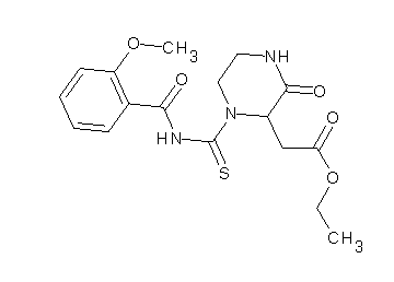 ethyl (1-{[(2-methoxybenzoyl)amino]carbonothioyl}-3-oxo-2-piperazinyl)acetate