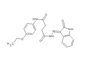 N-(4-ethoxyphenyl)-4-oxo-4-[2-(2-oxo-1,2-dihydro-3H-indol-3-ylidene)hydrazino]butanamide - Click Image to Close