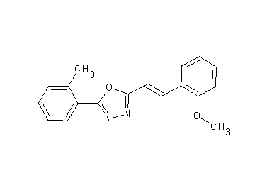 2-[2-(2-methoxyphenyl)vinyl]-5-(2-methylphenyl)-1,3,4-oxadiazole - Click Image to Close