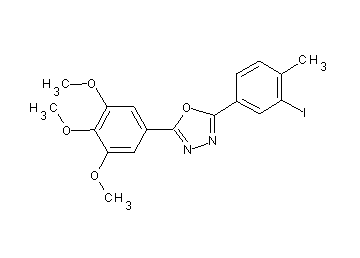 2-(3-iodo-4-methylphenyl)-5-(3,4,5-trimethoxyphenyl)-1,3,4-oxadiazole
