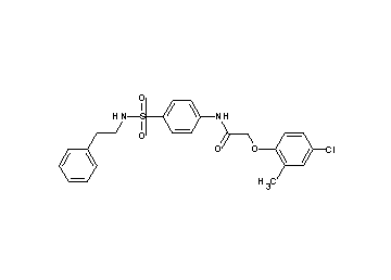 2-(4-chloro-2-methylphenoxy)-N-(4-{[(2-phenylethyl)amino]sulfonyl}phenyl)acetamide - Click Image to Close