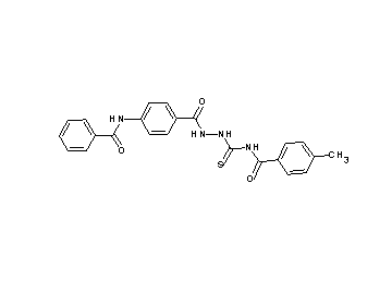 N-({2-[4-(benzoylamino)benzoyl]hydrazino}carbonothioyl)-4-methylbenzamide - Click Image to Close