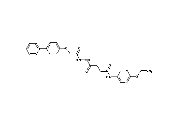 4-{2-[(4-biphenylyloxy)acetyl]hydrazino}-N-(4-ethoxyphenyl)-4-oxobutanamide - Click Image to Close