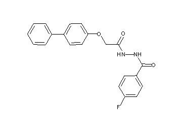 N'-[(4-biphenylyloxy)acetyl]-4-fluorobenzohydrazide - Click Image to Close