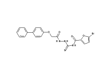 N-({2-[(4-biphenylyloxy)acetyl]hydrazino}carbonothioyl)-5-bromo-2-furamide