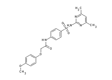N-(4-{[(4,6-dimethyl-2-pyrimidinyl)amino]sulfonyl}phenyl)-2-(4-methoxyphenoxy)acetamide - Click Image to Close