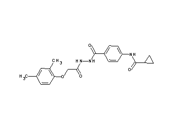 N-[4-({2-[(2,4-dimethylphenoxy)acetyl]hydrazino}carbonyl)phenyl]cyclopropanecarboxamide
