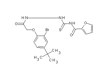N-({2-[(2-bromo-4-tert-butylphenoxy)acetyl]hydrazino}carbonothioyl)-2-furamide - Click Image to Close