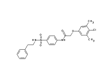 2-(4-chloro-3,5-dimethylphenoxy)-N-(4-{[(2-phenylethyl)amino]sulfonyl}phenyl)acetamide - Click Image to Close