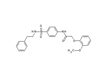 2-(2-methoxyphenoxy)-N-(4-{[(2-phenylethyl)amino]sulfonyl}phenyl)acetamide - Click Image to Close