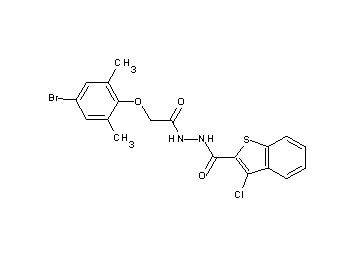 N'-[(4-bromo-2,6-dimethylphenoxy)acetyl]-3-chloro-1-benzothiophene-2-carbohydrazide