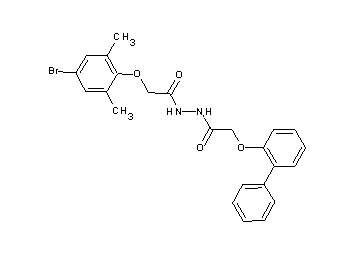 2-(2-biphenylyloxy)-N'-[(4-bromo-2,6-dimethylphenoxy)acetyl]acetohydrazide - Click Image to Close