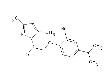1-[(2-bromo-4-isopropylphenoxy)acetyl]-3,5-dimethyl-1H-pyrazole