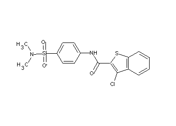 3-chloro-N-{4-[(dimethylamino)sulfonyl]phenyl}-1-benzothiophene-2-carboxamide - Click Image to Close