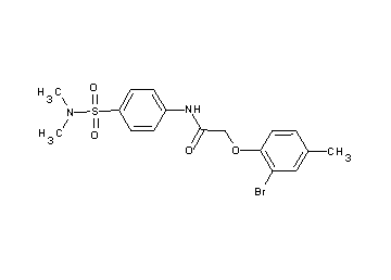 2-(2-bromo-4-methylphenoxy)-N-{4-[(dimethylamino)sulfonyl]phenyl}acetamide - Click Image to Close