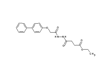 ethyl 4-{2-[(4-biphenylyloxy)acetyl]hydrazino}-4-oxobutanoate - Click Image to Close