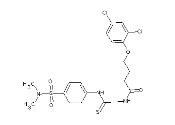 4-(2,4-dichlorophenoxy)-N-[({4-[(dimethylamino)sulfonyl]phenyl}amino)carbonothioyl]butanamide - Click Image to Close