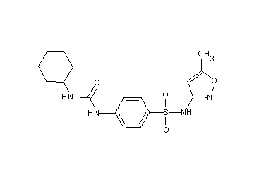 4-{[(cyclohexylamino)carbonyl]amino}-N-(5-methyl-3-isoxazolyl)benzenesulfonamide