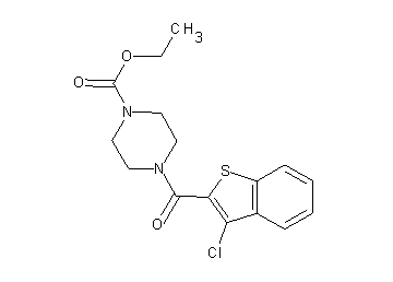 ethyl 4-[(3-chloro-1-benzothien-2-yl)carbonyl]-1-piperazinecarboxylate - Click Image to Close