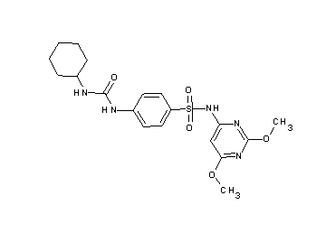 4-{[(cyclohexylamino)carbonyl]amino}-N-(2,6-dimethoxy-4-pyrimidinyl)benzenesulfonamide - Click Image to Close